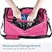 Gym Duffle Bag, with Shoe Compartment and Wet Pocket for Women Swim Sports Travel Gym Bag, 19.3 inch (Shock pink)