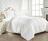 Oversized King 110"x96" White Down Alternative Comforter Duvet Insert - Corner Tabs, Double Stitches, Piped Edges, Siliconized Fiber, Protects Against Dust Mites, Hypoallergenic, Allergy Free