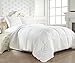 Chezmoi Collection White Down Alternative Comforter Duvet Insert - Corner Tabs, Double Stitches, Piped Edges, Siliconized Fiber (California King, White)
