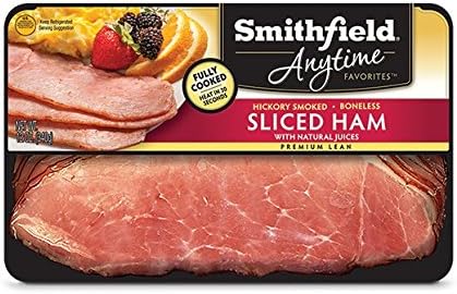 SMITHFIELD HAM HICKORY SMOKED BONELESS SLICED ANYTIME FAVORITES 7 OZ PACKAGE PACK OF 3