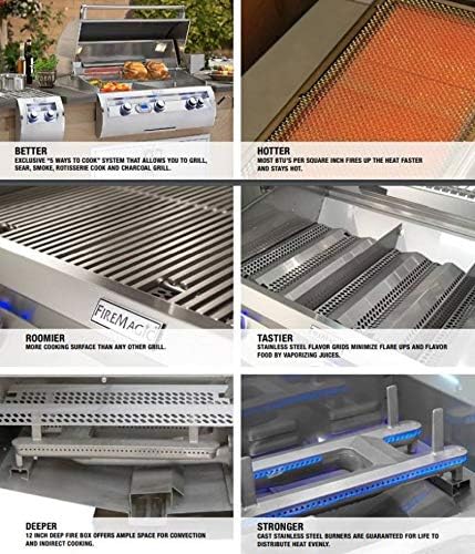 review Fire Magic Echelon Diamond E660s Propane Gas Grill With Double Side Burner, One Infrared Burner And Magic View Window On Cart