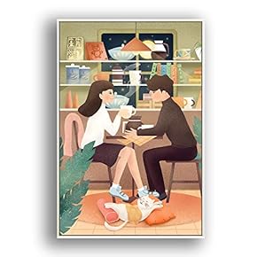 Framed Canvas Wall Art for Living Room, Bedroom Flow in The Dream Canvas Prints for Modern Home Decoration Ready to Hang - 24"x36" inches