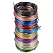 PandaHall Elite 1 Box of 10 Rolls Aluminum 12 Guage Jewely Craft Making Beading Craft Wire 32 Feet/Roll Mixed Color