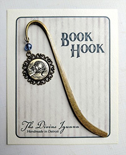 Cheshire Cat brass book hook bookmark