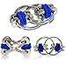 SENQIAO Flippy Chain Fidget Toy with Durable Rust Resistant Rings and Chain Parts Perfect Device (Blue+Orange)