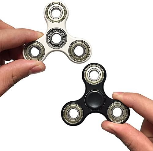 LoveFidget 2017 New EDC Tri-Spinner Fidget Toy (Set of 2) (Black and White)
