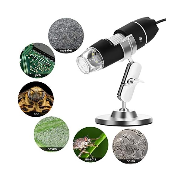 USB mikroskop WADEO Digital Mikroskop mit Kamera Vergrößerung Endoskop Mini Kamera Metallständer für Ipad Mac Ios… – Bild 5
