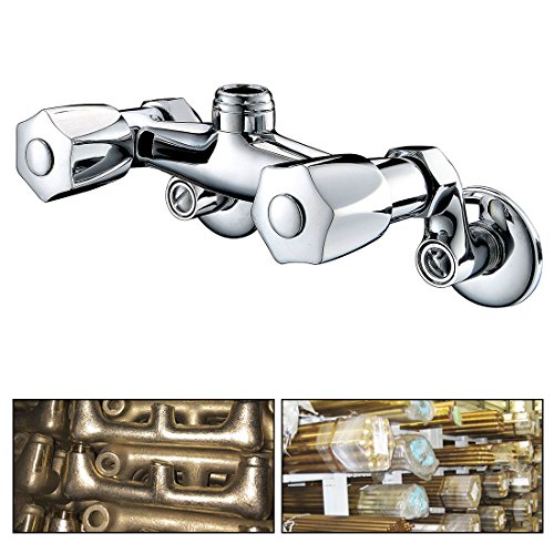 MS 4 - 8 Inch Adjustable Center Wall Mount 26'' Height Commercial Kitchen Sink Faucet Brass Mini Pre Rinse Unit With High Pressure Pull Down Spray And Add on Spout (6814P) - Thumbnail 6