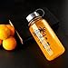 Glass Water Bottle 32 Oz, Wide Mouth Glass Water Bottle with Insulated Sleeve and Stainless Steel Strainer,Water Bottle with Time Marker for Travel Home BPA Free for Liquids Tea Coffee Daily Intake