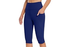 FARTEY Capri Leggings with Pockets for Women Tummy Control High Waisted Yoga Pants Summer Workout Hiking Running Leggings