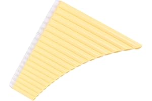 C Key Pan Flute,Pan Flute with Cardboard Carrying Bag for Children Adults Beginners Teaching Staff(Yellow)