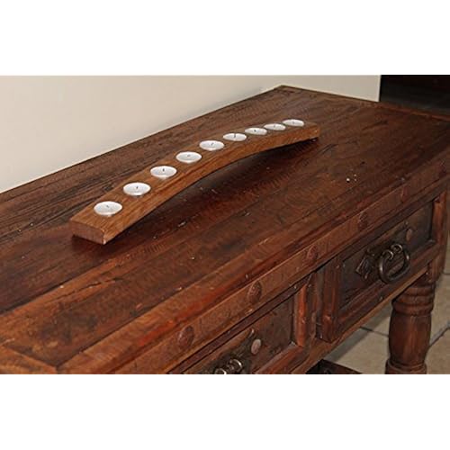 Wine Barrel 9 Candle Holder Made From Recycled Oak Wine Barrel Stave Home & Kitchen, Home Décor, Candles & Holders, Candleholders, Tea Light Holders