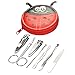 Manicure Pedicure Set Nail Clippers,Ladybug - 7 Piece Stainless Steel Hygiene Kit Gifts for Men&Woman