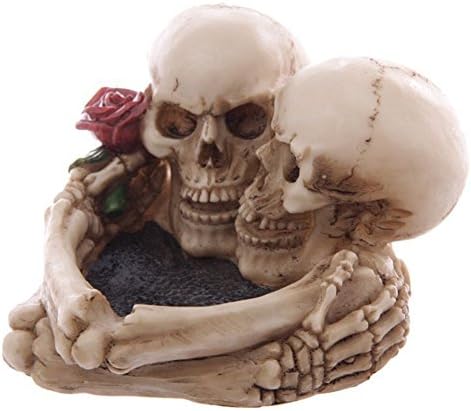 TBW Skeleton Couple Ash Tray Love Never Dies Collectible Skeleton Sculpture