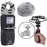 Zoom H5 Four-Track Handy Recorder Kit with Deadcat Windscreen, Shockmount, Camera Mount and Mic Grip