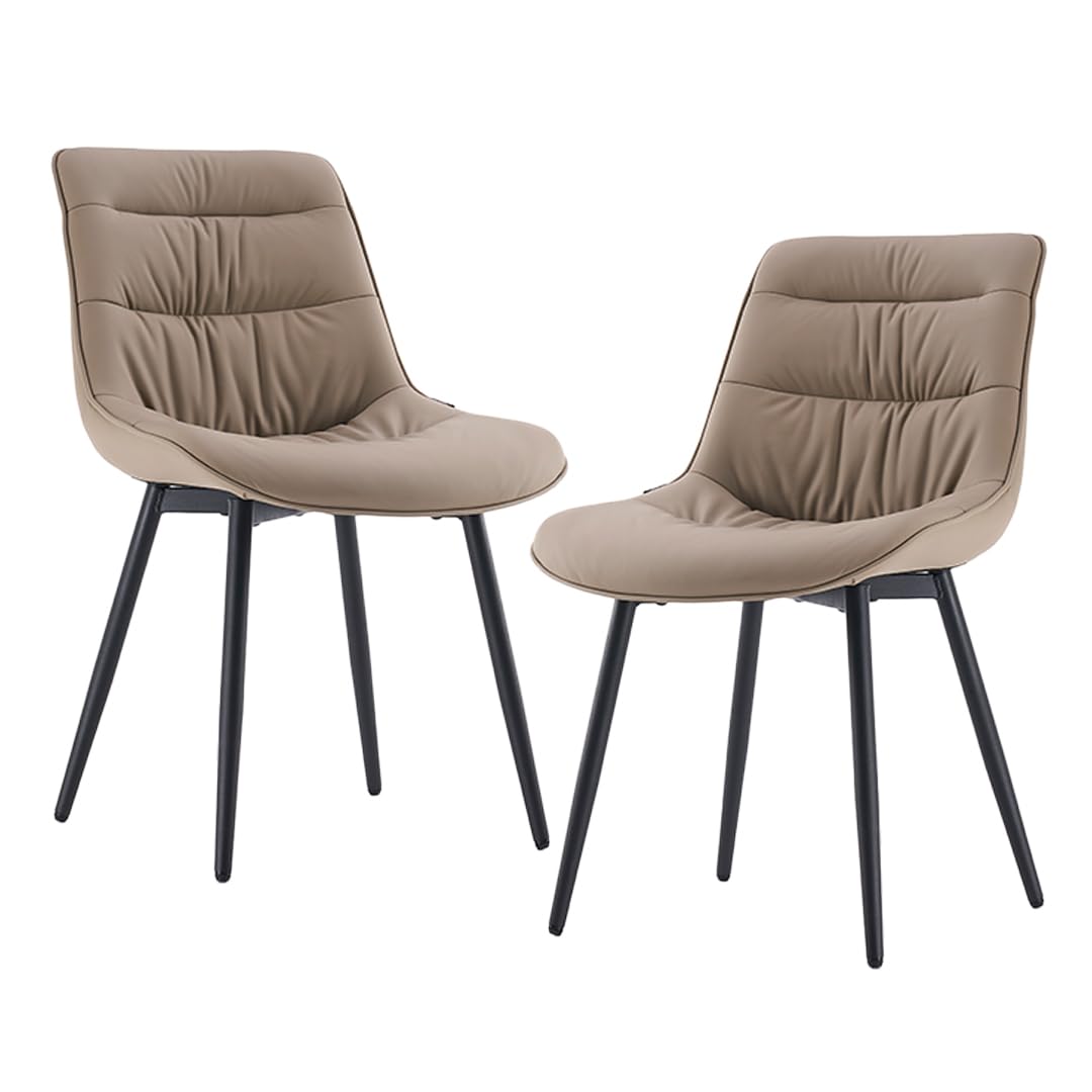 Photo 1 of ** SEE NOTES ** Rowill Dining Chairs Set of 2 Mid Century Modern Kitchen Chair Comfortable Upholstered Faux Leather Dinner Chairs for Kitchen Dining Room, BLUE