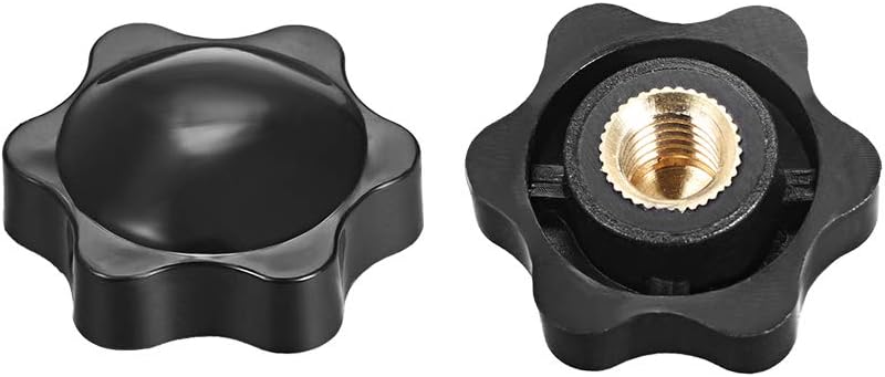Uxcell Clamping Handle Screw Knobs Handle M8 Threaded Star-Shape 5pcs, Black, M8x31mm - Image 4