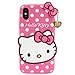 iPhone X Case, Phenix-Color 3D Cute Cartoon Soft Silicone Hello Kitty Gel Back Cover Case for iPhone X(2017) Case Amp Prime (#70)