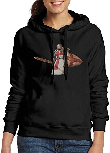 Templar Knight Women's Black Adult Pullover Hooded Sweatshirt
