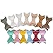 Yazon 20pcs Toddler Girls Hair Bows Alligator Clips Baby Bows Hair Clips Faux Leather Pigtail Bows for Baby Girls