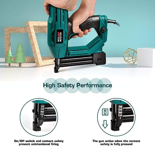 NEU MASTER Electric Brad Nailer, NTC0040-AU Electric Nail Gun/Staple Gun for DIY Project of Upholstery, Home Improvement and Woodworking