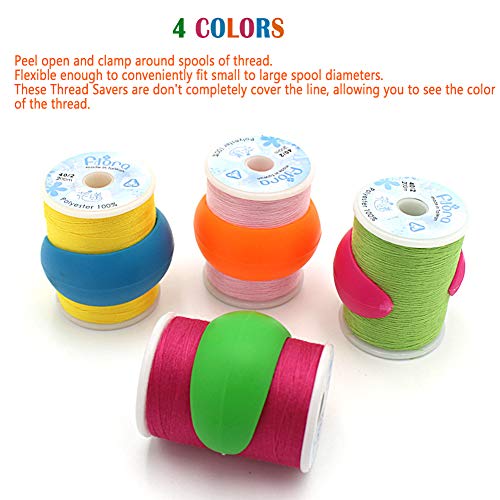 RoomDiary 50pcs Spool Huggers to Prevent Thread Unwinding and Keep Thread Tails Under Control