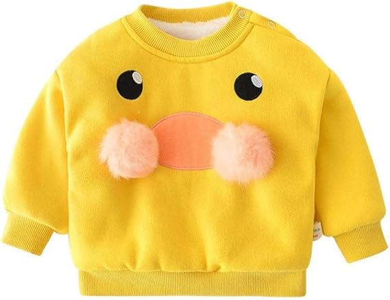 Amazon Co Jp W E ダブリュー イー ベビー服 赤ちゃん服 子ども服 ロンパース 冬 赤ちゃんかわいいバニーアヒル 子プラスベルベット厚いトレーナーオープンショルダーバックルシャツ ベビー着ぐるみ 歩行服 可愛い 新生児服 子供服 出産祝い Color B Size 110cm