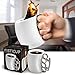 MOACC Fist Cup Brass Knuckle Duster Coffee Mug Creative Ceramic Coffee Milk Tea Fist Mug Cup Cool Gift (Black with Silver Handle)