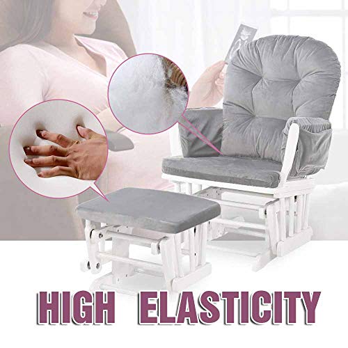 Paddie Glider Rocker Replacement Cushions Cover Set Velvet Washable for