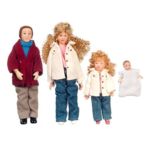 Dollhouse Miniature 4-Pc. Finley Family