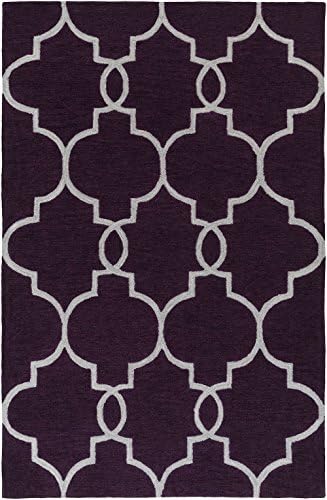 Contemporary 5'x7'6" Rectangle Area Rug in Rasin-Salt color from Haris Collection