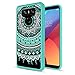 LG G6 Case,LG G6 Plus Clear Case,AnoKe [Scratch Resistant] Colors Mandala Flower Cute Grils Women Ultra Thin Slim Fit Hard Cover TPU Bumper Hybrid Protective Phone Case for LG G6/G6 Plus TM CH Mint