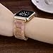 V-MORO Compatible Apple Watch Band 42mm 44mm 45mm Women - Resin Apple Watch Band Bracelet Metal Stainless Steel for Apple Watch Series 7/6/5/4/3/2/ - Pearly Floral Pink