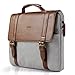 iDOO Faux Leather Laptop Bag Briefcase with Elegant Business Casual Style for 13-13.3 inch MacBook, Brown