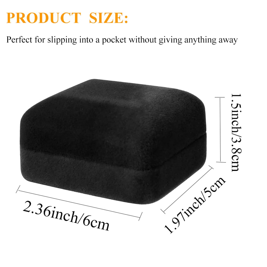 GBYAN Velvet Ring Box with LED Light Jewelry Display Gift Box for Proposal,Engagement, Wedding