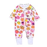 Kids Tales Baby Flower Footed Handed Zipper Pajama