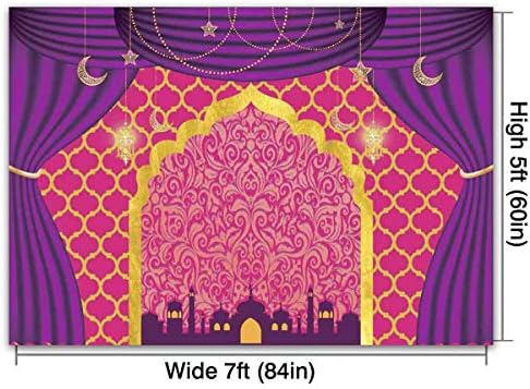 Funnytree 7x5ft Egyptian Moroccan Arabian Party Backdrop Gold