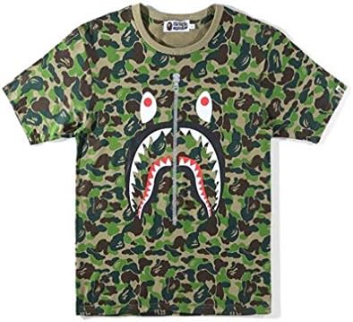 Deredl Fashion Bape Casual Round Collar Camouflage Short Sleeve T-Shirt Men's/Women's