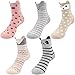 Hippih Girls Kids Animal Cotton Ankle Socks Toddler Crew Socks 5 Pack