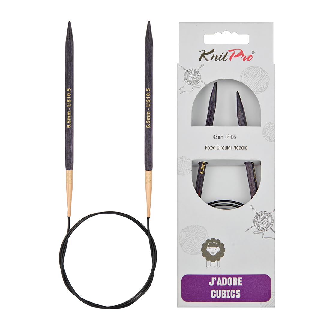 KnitPro J’Adore Cubics Fixed Circular Needles 32" 80cm | 6.50mm