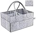 Pandiee Baby Diaper Caddy - Diaper Tote Organizer | Nursery Storage Bin | Portable Car Storage for Diapers Wipes and Toys | Changing Table Organizer | Baby Shower Gift Basket for Newborn Registry