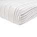 Burt's Bees Baby - Fitted Crib Sheet, Batik Stripes, 100% Organic Cotton Crib Sheet for Standard Crib and Toddler Mattresses (Blossom)
