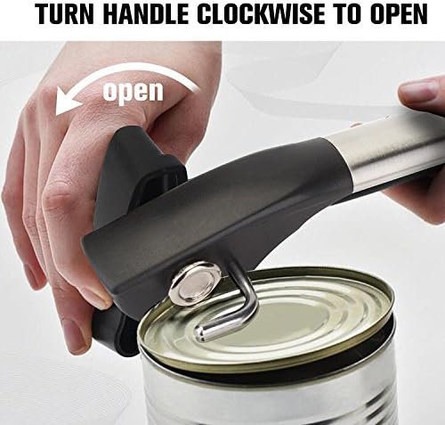 Manual Can Opener 2017, Hand Held Kitchen Tool, Safe Open for Can, Tin and Beer, Ergonomiс Stainless Steel Handles, Extreme Ease of Use