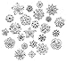 ZAKIA Lot 24pcs Crystal Flower Bridal Brooch Pin Brooches Silver