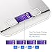 Digital Kitchen Scale Food Scale Weighing Lightweight Portable Mini Measuring Scale Multi functional Volume Measurement Gram Scale 11lb 5kg Silver Stainless Steel (Batteries Included)-White
