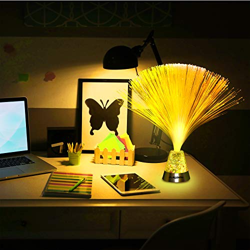 Playlearn Fiber Optic Lamp Color Changing Crystal Base with Remote