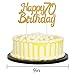 PALASASA Single Sided Glitter Happy Birthday Cake Toppers Decorations Tool Party Supplies (70th Gold)