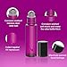 4 Pack - Essential Oil Roller Bottles [Metal Chrome Roller Ball] FREE Plastic Pippette, Funnel and Bottle Opener Refillable Glass Color Roll On for Fragrance Essential Oil - 10 ml 1/3 oz (Purple)