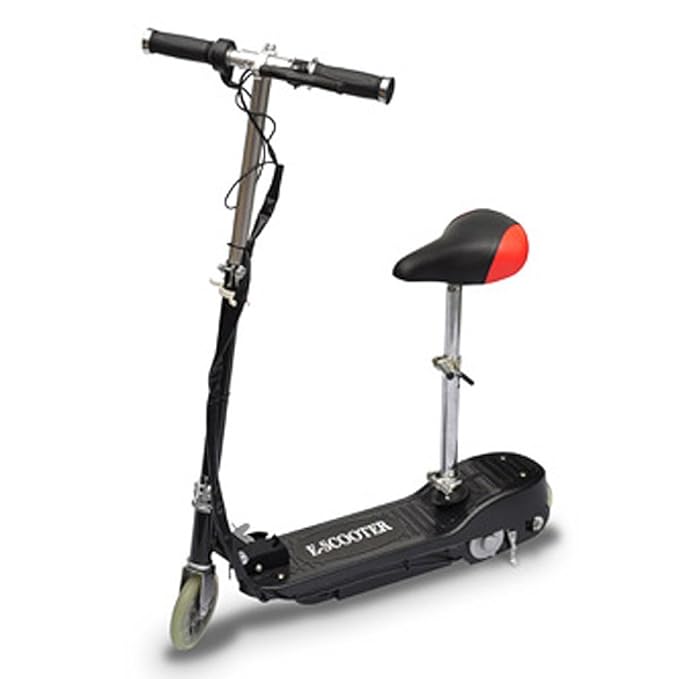 Festnight Elektro Scooter E-Scooter Cityroller mit Sitz Elektroroller Max. Tragkraft 50 kg Schwarz