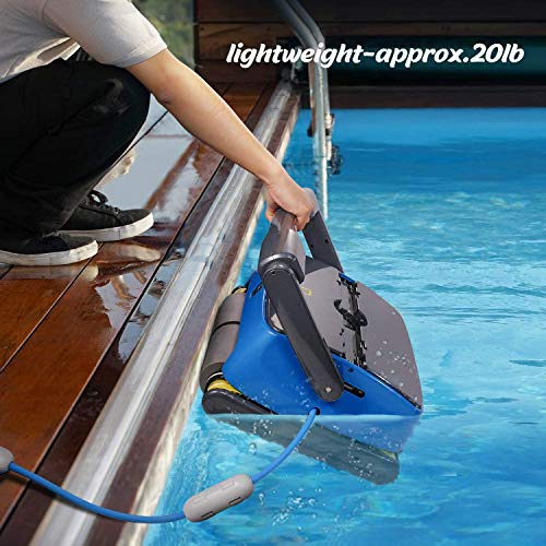 QOMOTOP Robotic Pool Cleaner, Automatic WallClimbing Swimming Pool